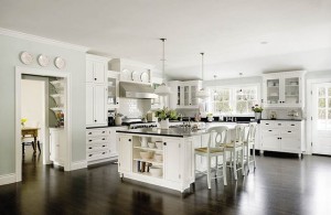 light and dark kitchen