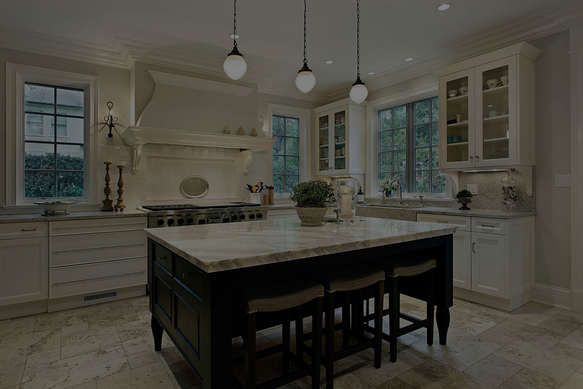 Kitchen with island