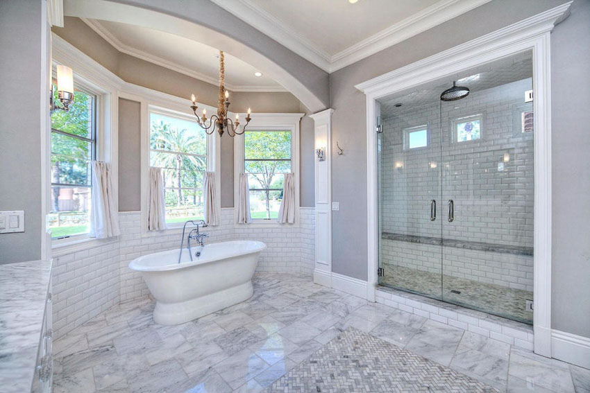 houston large-luxury-bathroom-with-white-subway-tile-and-black-accent-shower