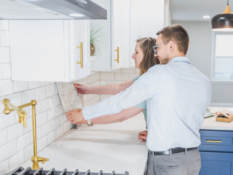 Install kitchen Backsplash Tiles