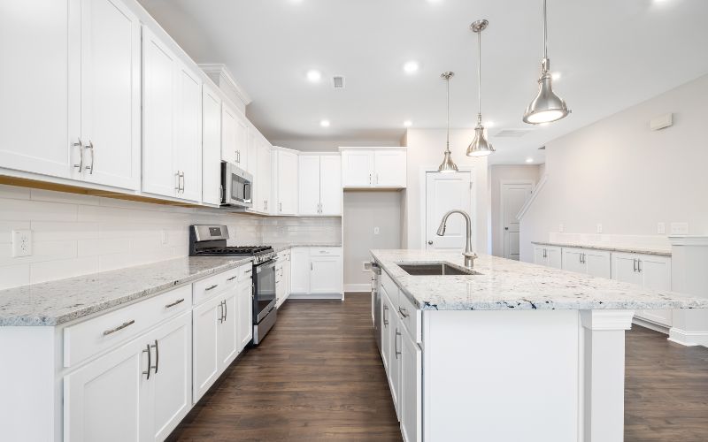 White cabinets deals and white walls