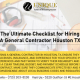 The Ultimate Checklist for Hiring a General Contractor Houston TX